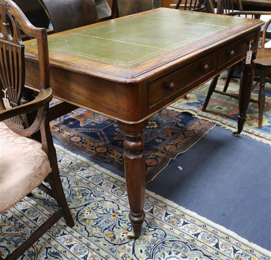 A Victorian mahogany writing table W.120cm